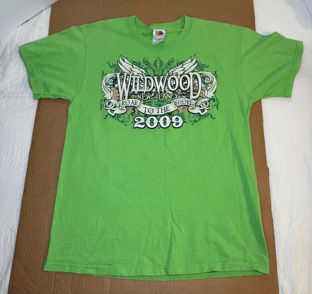 Fruit Of The Loom Wildwood New Jersey 2009 T-Shirt Size M Green
